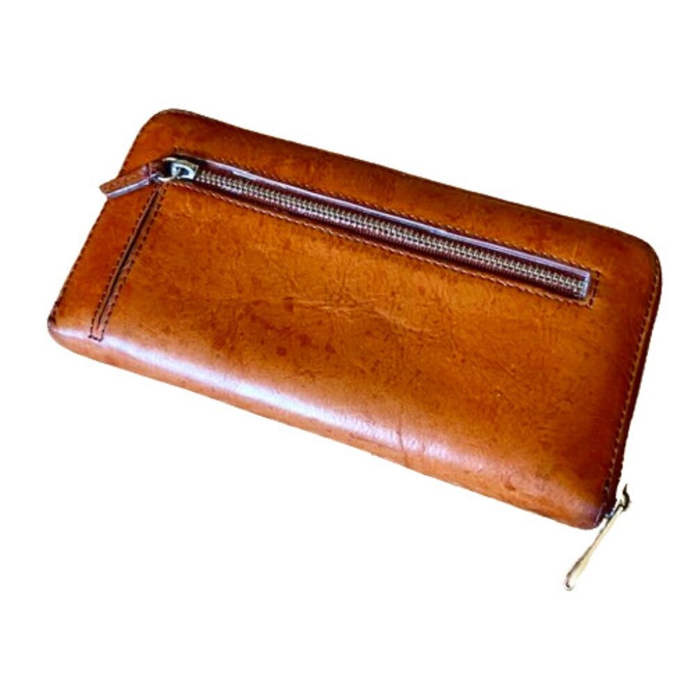 Fossil Issue No. 1954 Brown Zip Around Wallet Clutch